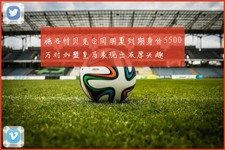 施洛特贝克合同明夏到期身价5500万对加盟皇马表现出浓厚兴趣